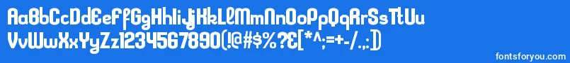 フォントKleptocracyrgBold – 青い背景に白い文字