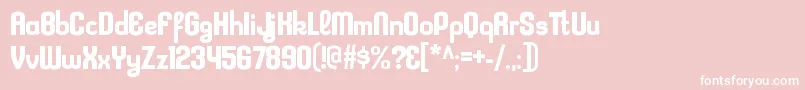 KleptocracyrgBold-fontti – valkoiset fontit vaaleanpunaisella taustalla