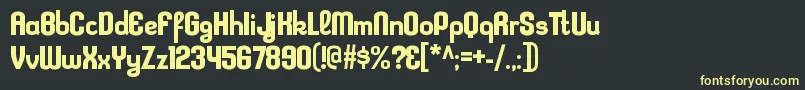 KleptocracyrgBold-fontti – keltaiset fontit mustalla taustalla