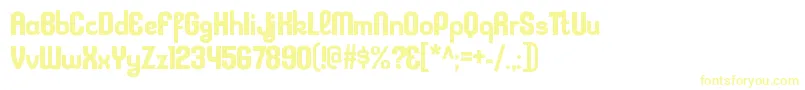KleptocracyrgBold-fontti – keltaiset fontit valkoisella taustalla