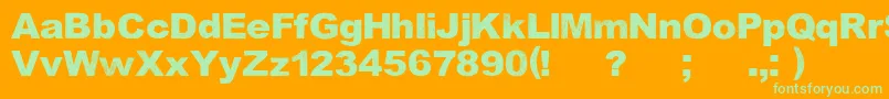 KeepSinging Font – Green Fonts on Orange Background
