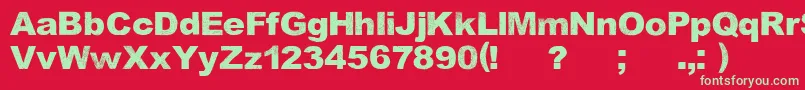 KeepSinging Font – Green Fonts on Red Background