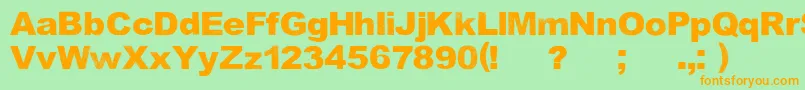 KeepSinging Font – Orange Fonts on Green Background