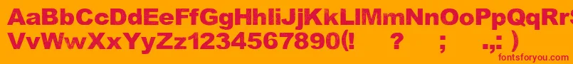 KeepSinging Font – Red Fonts on Orange Background