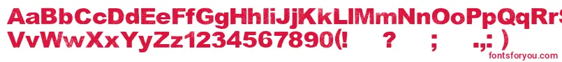KeepSinging Font – Red Fonts on White Background