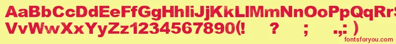 KeepSinging Font – Red Fonts on Yellow Background