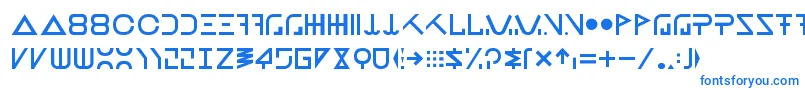 Шрифт NewJobRegular – синие шрифты на белом фоне