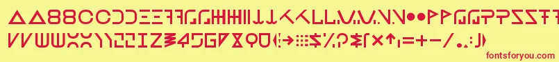 NewJobRegular Font – Red Fonts on Yellow Background