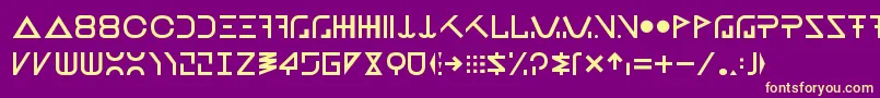 NewJobRegular Font – Yellow Fonts on Purple Background