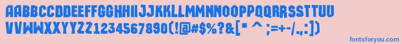 AMachinaortoslsBold Font – Blue Fonts on Pink Background