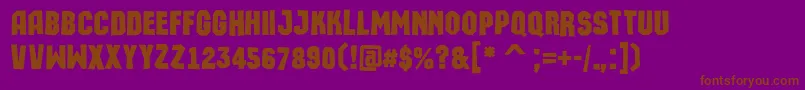 Шрифт AMachinaortoslsBold – коричневые шрифты на фиолетовом фоне