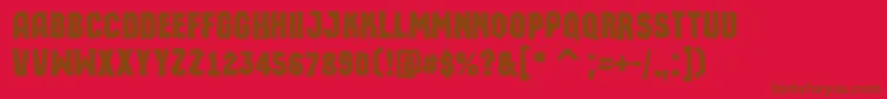 AMachinaortoslsBold Font – Brown Fonts on Red Background