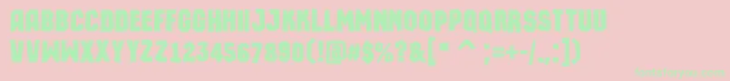 AMachinaortoslsBold Font – Green Fonts on Pink Background