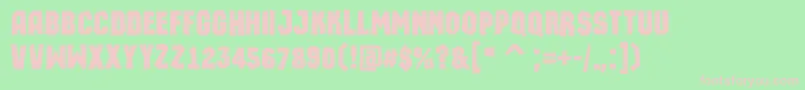 AMachinaortoslsBold-fontti – vaaleanpunaiset fontit vihreällä taustalla