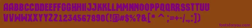 AMachinaortoslsBold Font – Purple Fonts on Brown Background