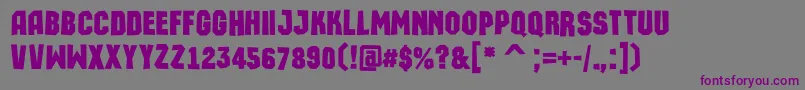 Шрифт AMachinaortoslsBold – фиолетовые шрифты на сером фоне