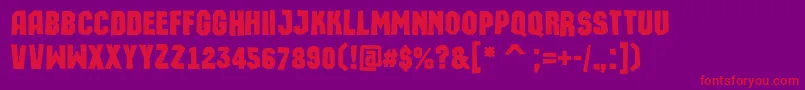 AMachinaortoslsBold Font – Red Fonts on Purple Background