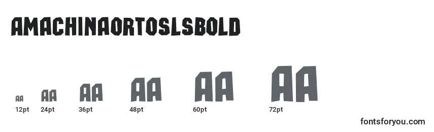 Размеры шрифта AMachinaortoslsBold