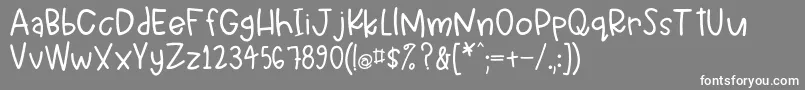 SimonRegular Font – White Fonts on Gray Background