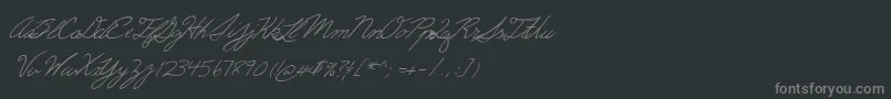 Weitere Informationen zur Erics-Schriftart Erics-Schriftart – Graue Schriften auf schwarzem Hintergrund