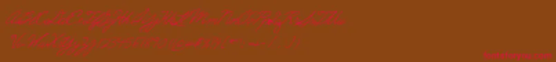 Erics Font – Red Fonts on Brown Background