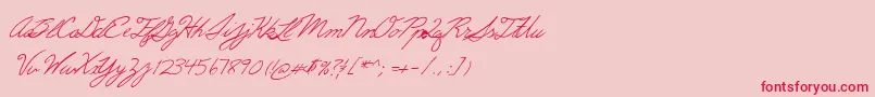 Erics Font – Red Fonts on Pink Background