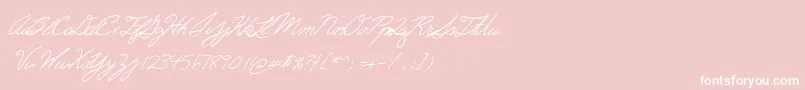 Erics-Schriftart – Weiße Schriften auf rosa Hintergrund