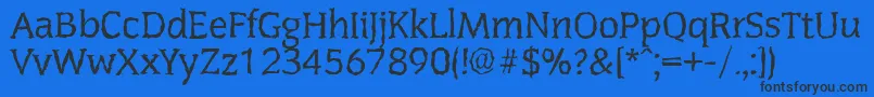 CongressrandomRegular Font – Black Fonts on Blue Background