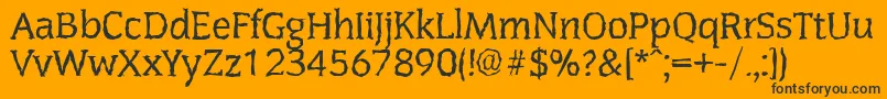 CongressrandomRegular Font – Black Fonts on Orange Background