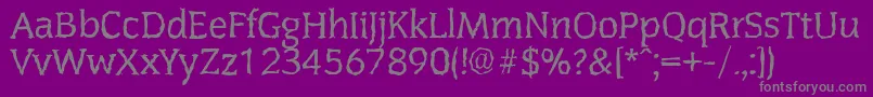 CongressrandomRegular-Schriftart – Graue Schriften auf violettem Hintergrund