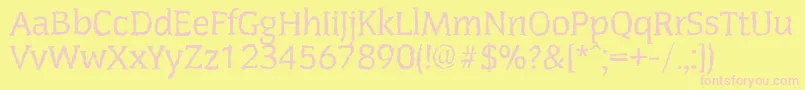 CongressrandomRegular Font – Pink Fonts on Yellow Background