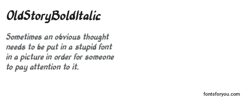 OldStoryBoldItalic (77445) Font