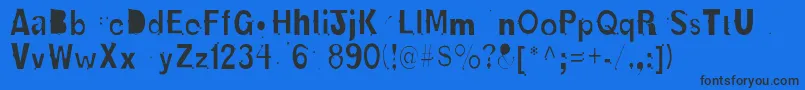 Шрифт OldboldLight – чёрные шрифты на синем фоне