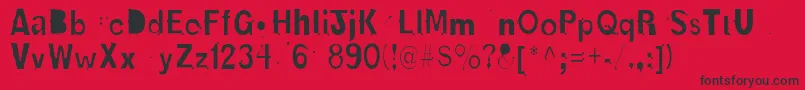 OldboldLight Font – Black Fonts on Red Background