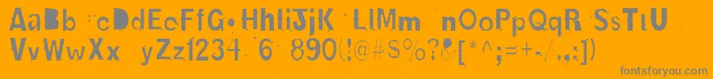 OldboldLight-Schriftart – Graue Schriften auf orangefarbenem Hintergrund