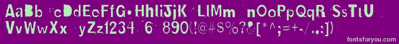 OldboldLight Font – Green Fonts on Purple Background