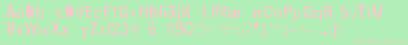 OldboldLight Font – Pink Fonts on Green Background