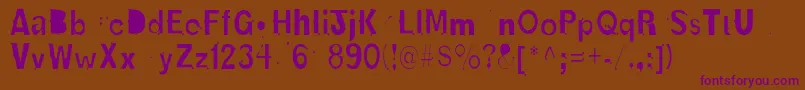 OldboldLight-Schriftart – Violette Schriften auf braunem Hintergrund