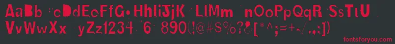 OldboldLight Font – Red Fonts on Black Background