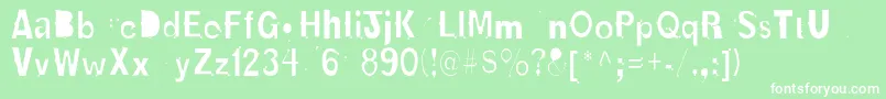 OldboldLight Font – White Fonts on Green Background