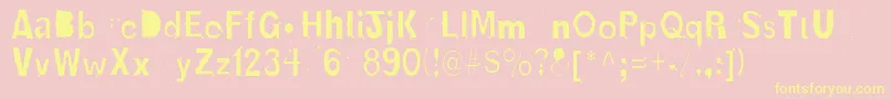 OldboldLight Font – Yellow Fonts on Pink Background