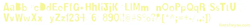 OldboldLight Font – Yellow Fonts on White Background