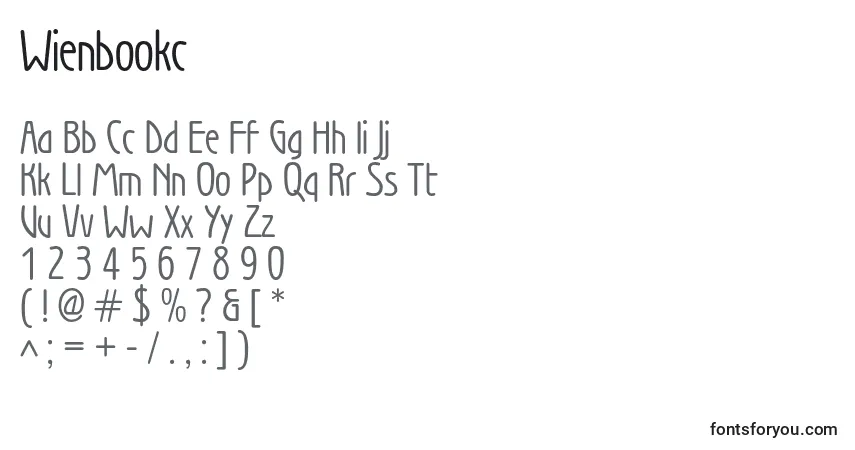 Wienbookc-fontti – aakkoset, numerot, erikoismerkit