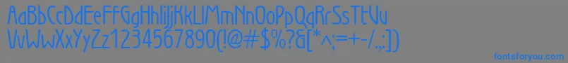 Wienbookc Font – Blue Fonts on Gray Background