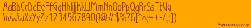 Wienbookc Font – Brown Fonts on Orange Background