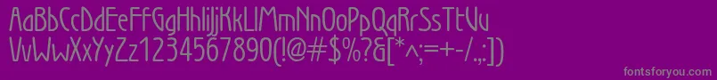 Wienbookc Font – Gray Fonts on Purple Background