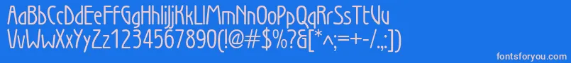 Wienbookc Font – Pink Fonts on Blue Background