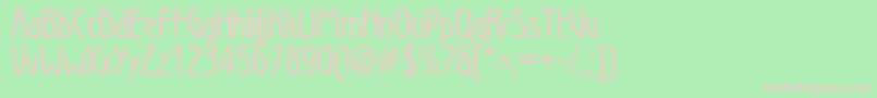 Fonte Wienbookc – fontes rosa em um fundo verde