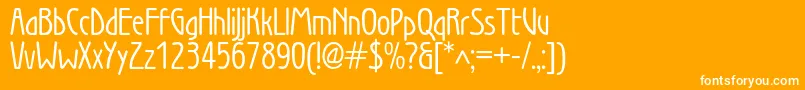 Wienbookc Font – White Fonts on Orange Background