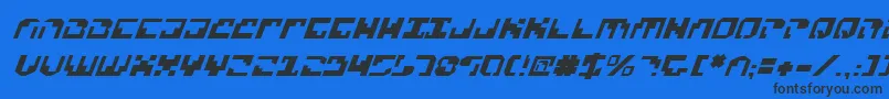 XenophobiaItalic Font – Black Fonts on Blue Background